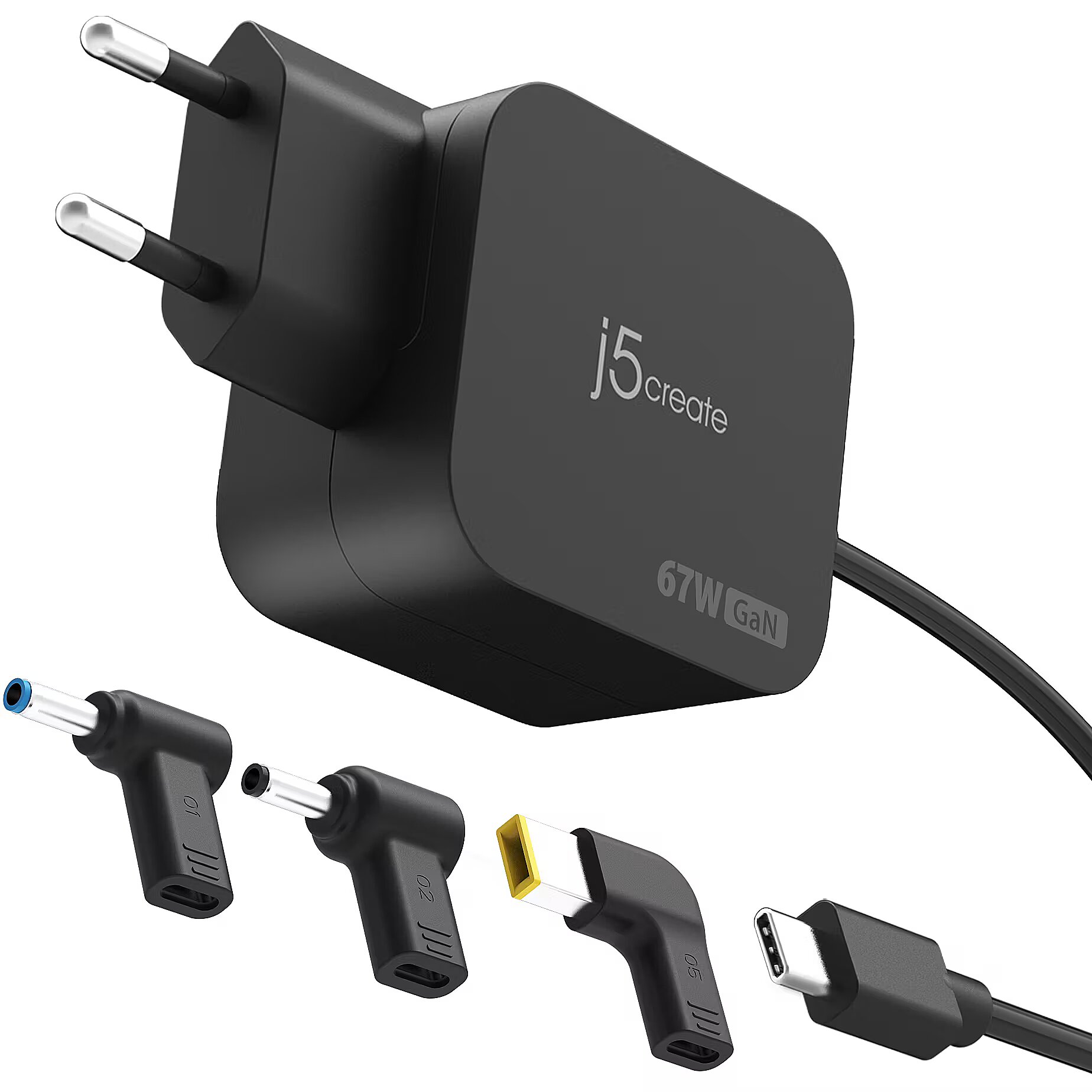 J5create 67W GAN PD USB-C MINI CHARGER WITH TYPES OF DC