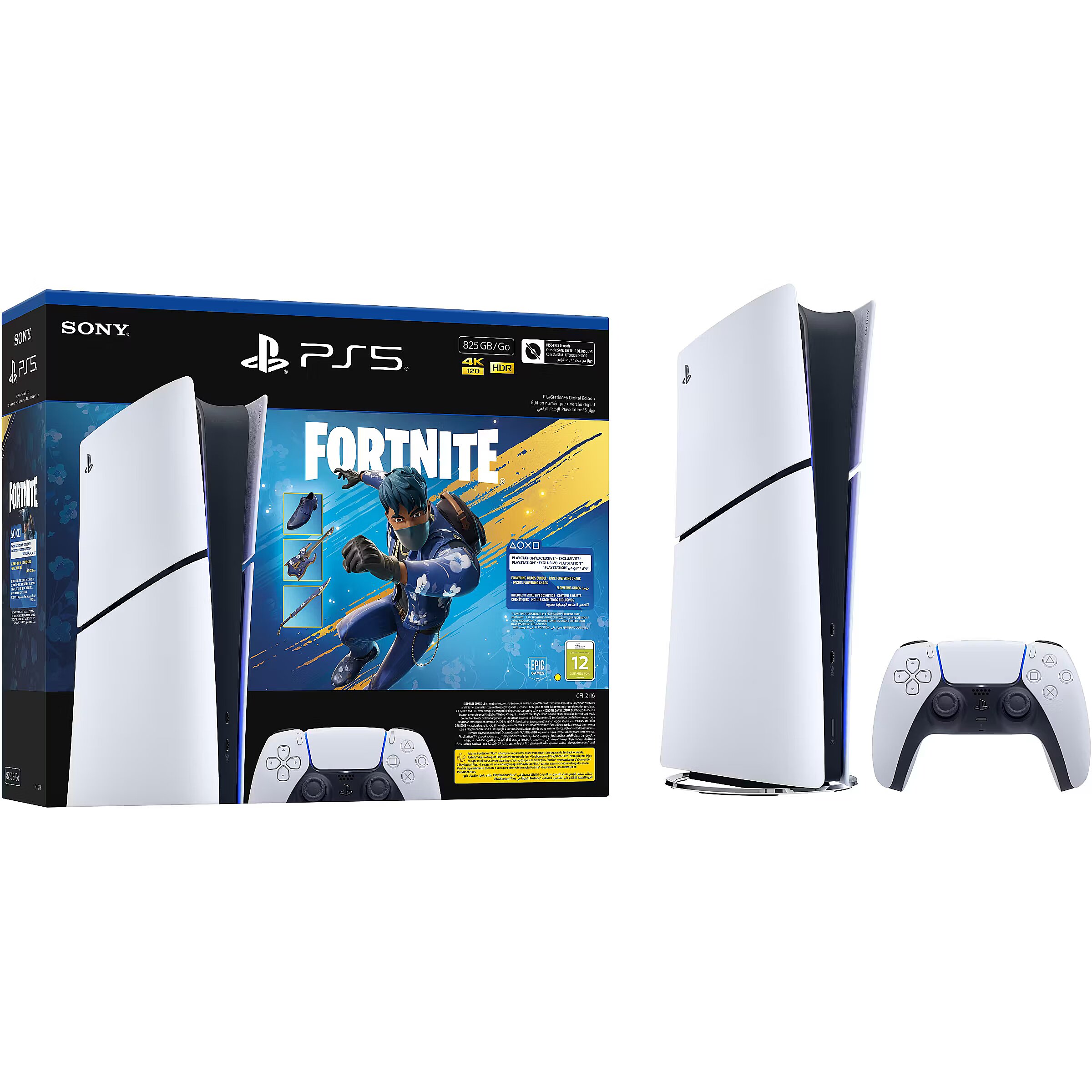 Sony PlayStation 5 Slim Digital + Fortnite Rozkwitający Chaos
