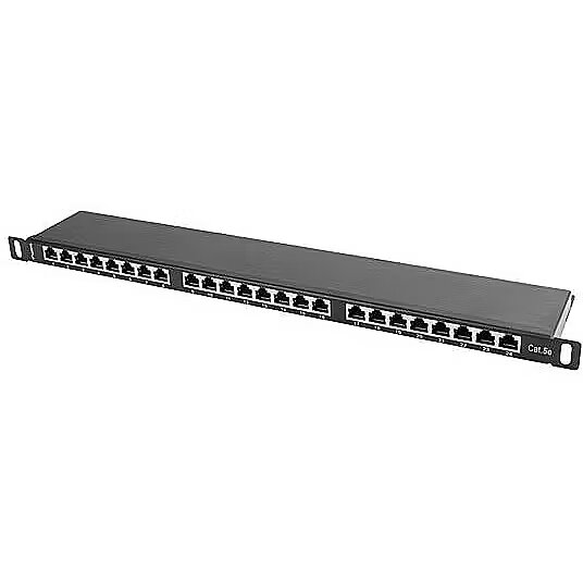 Lanberg Patch Panel 24 port 0.5U, cat. 5e, shielded, black (PPS5-0024-B)