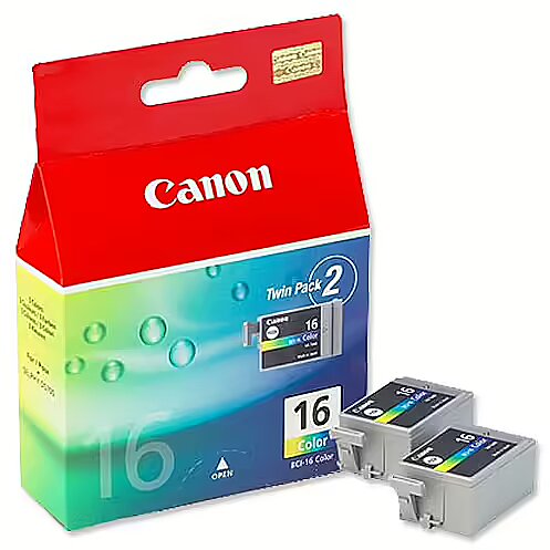 Canon BCI-16CL, 2pack Colour Ink Cartridge (9818A002)