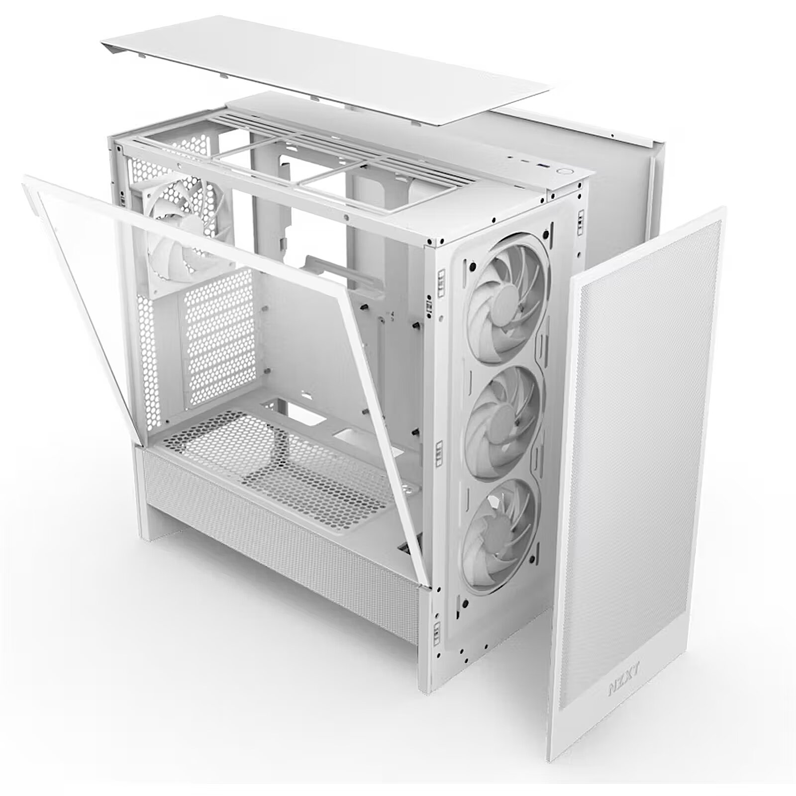 NZXT H5 Flow RGB (2024), Tempered Glass, White (CC-H52FW-R1)