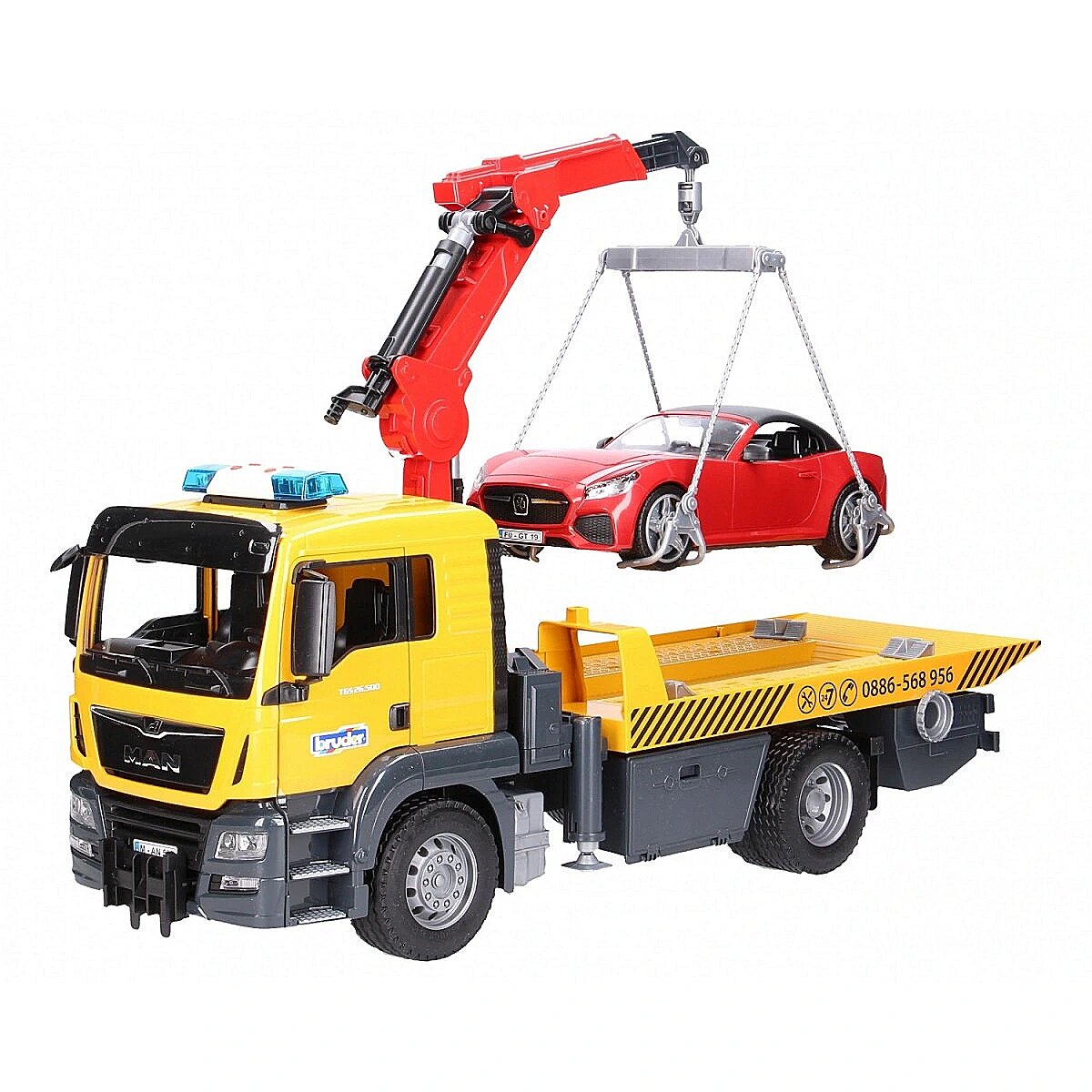Bruder 03750 Man TGS Tow Truck Roadster and Light and Sound Module