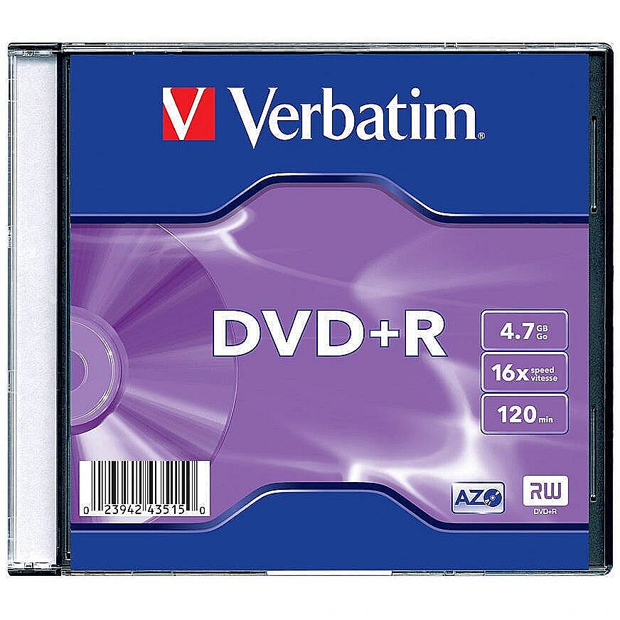 Buy DVD+R Matt Silver, Verbatim DVD Recordable & Rewritable Discs