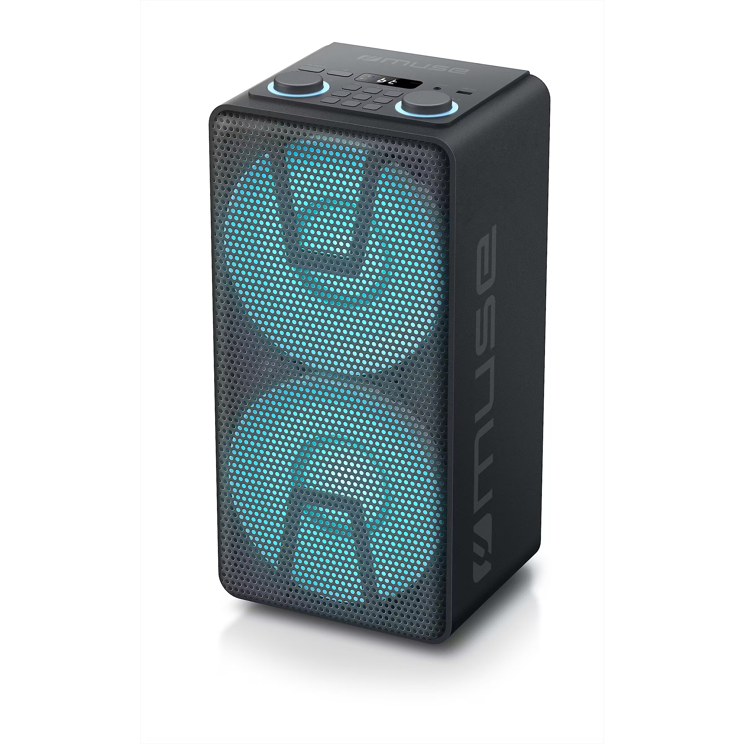 Enceinte Bluetooth Portable Muse M-1938 DJ - 500W - Radio FM - Lumières RGB - Entrées Micro - Pour Fêtes Et Extérieur