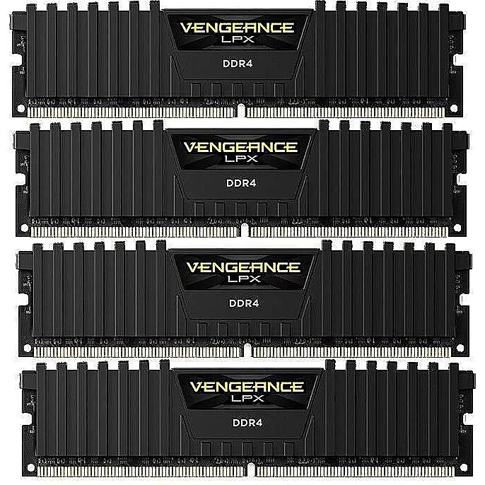 Corsair Vengeance LPX Black, DDR4, 128GB, 2666MHz, CL16, Kit of 4 ...