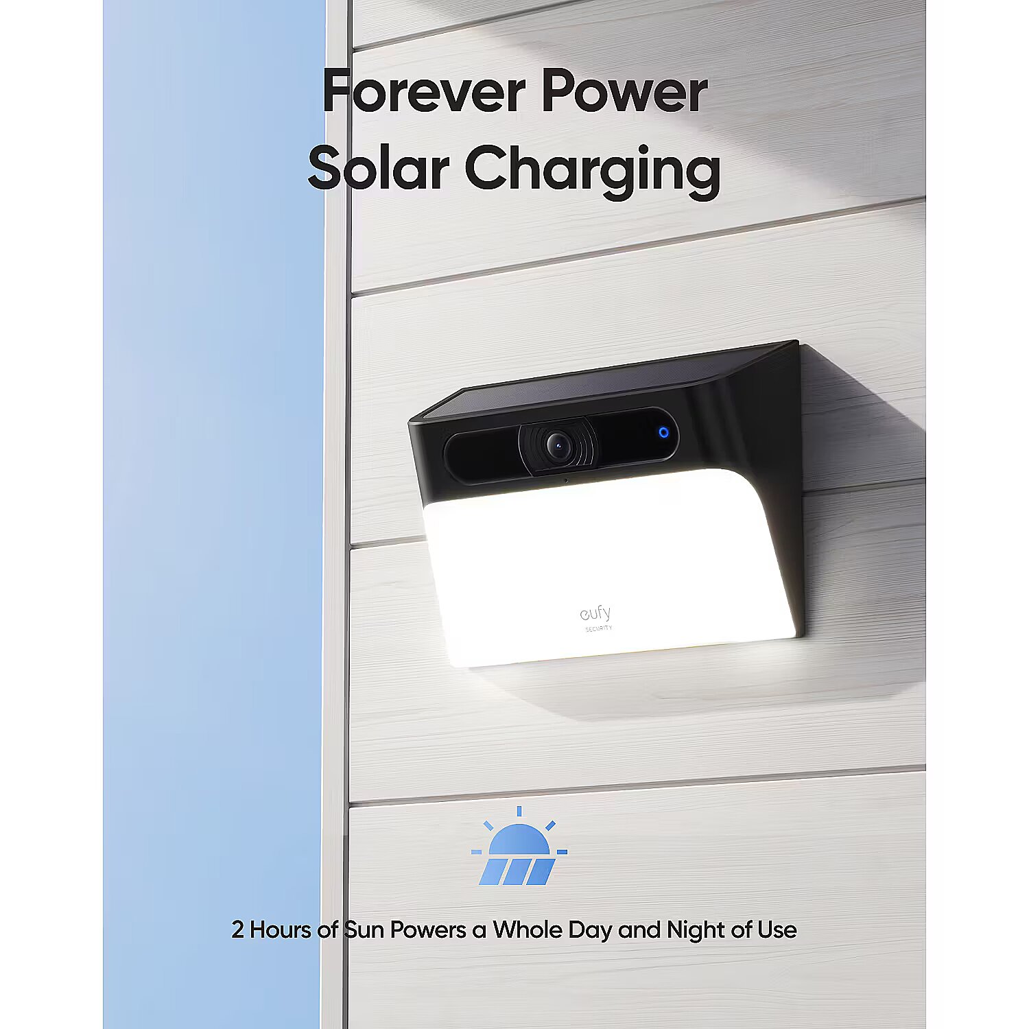 Anker Eufy Solar Wall Light Cam S120, Black/White (T81A0311)