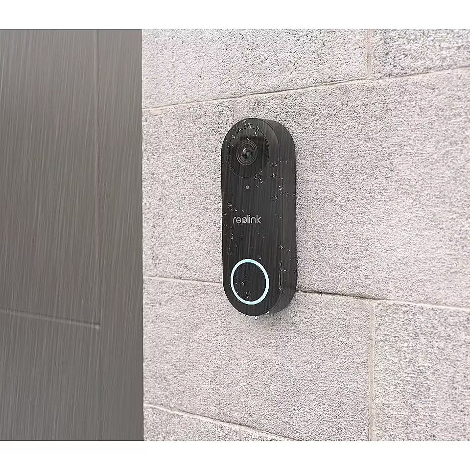 Reolink Doorbell WiFi Camera, 1920p, 5MP, Black (Wideo Dzwonek WIFI)