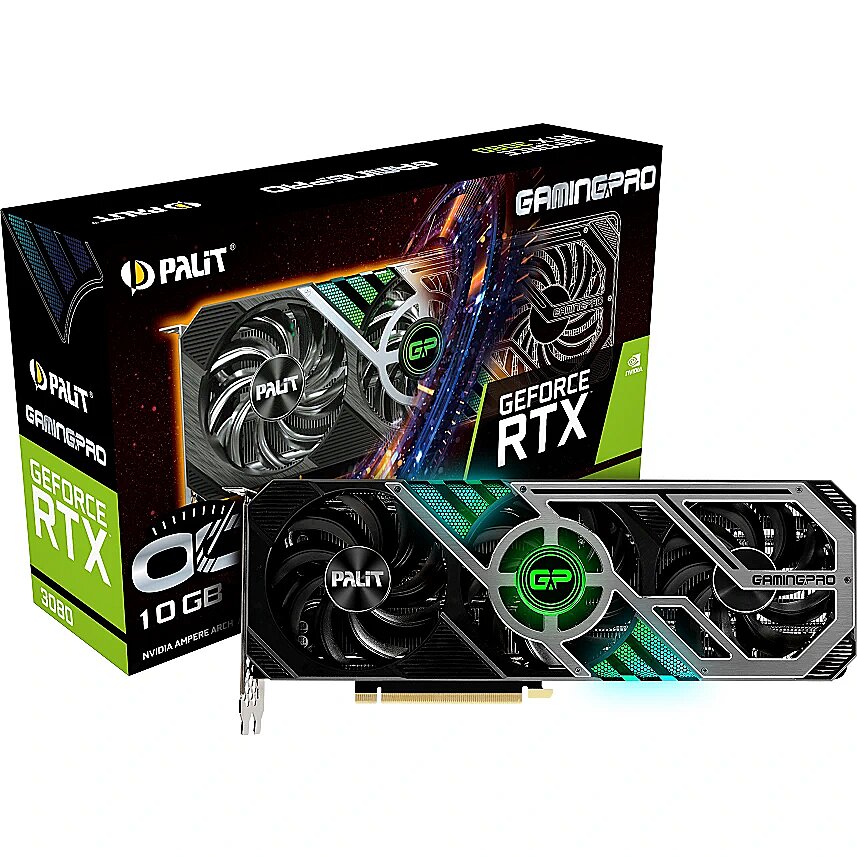 Palit GeForce RTX 3080, 10GB GDDR6X, GamingPro OC (NED3080S19IA-132AA)