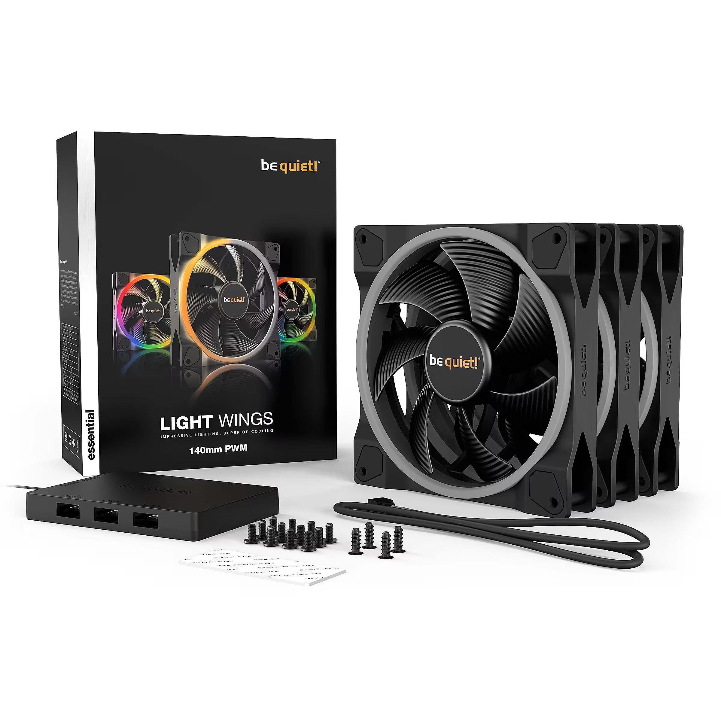 Be Quiet Light Wings, 140mm, PWM, Triple Pack (BL078)