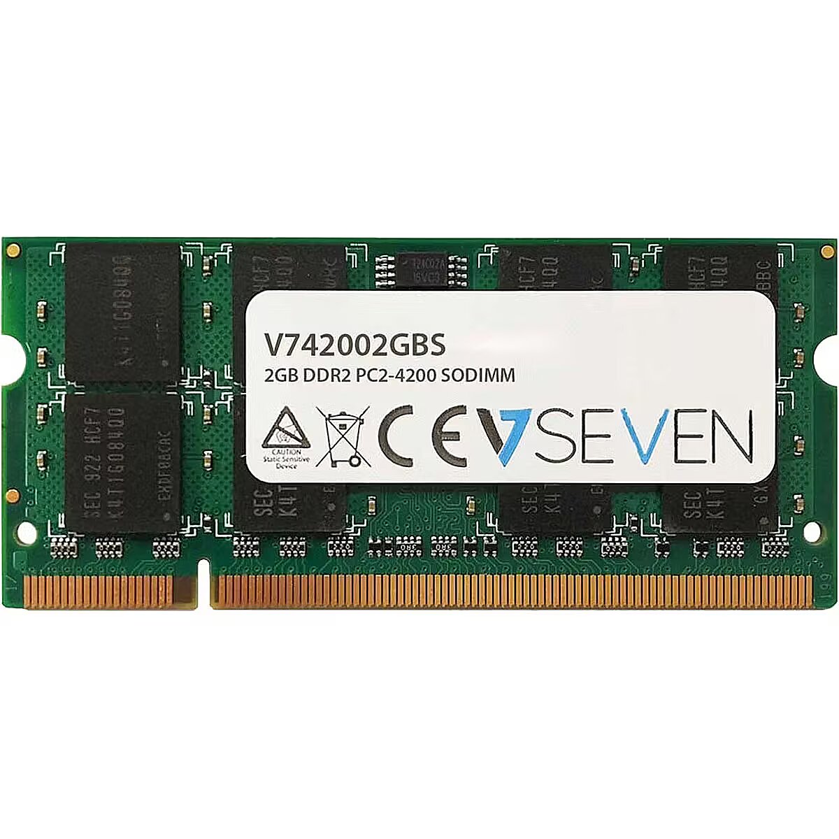 V7 2GB DDR2 533MHZ CL5 NON ECC SO DIMM PC2-4200 LEG (V742002GBS)