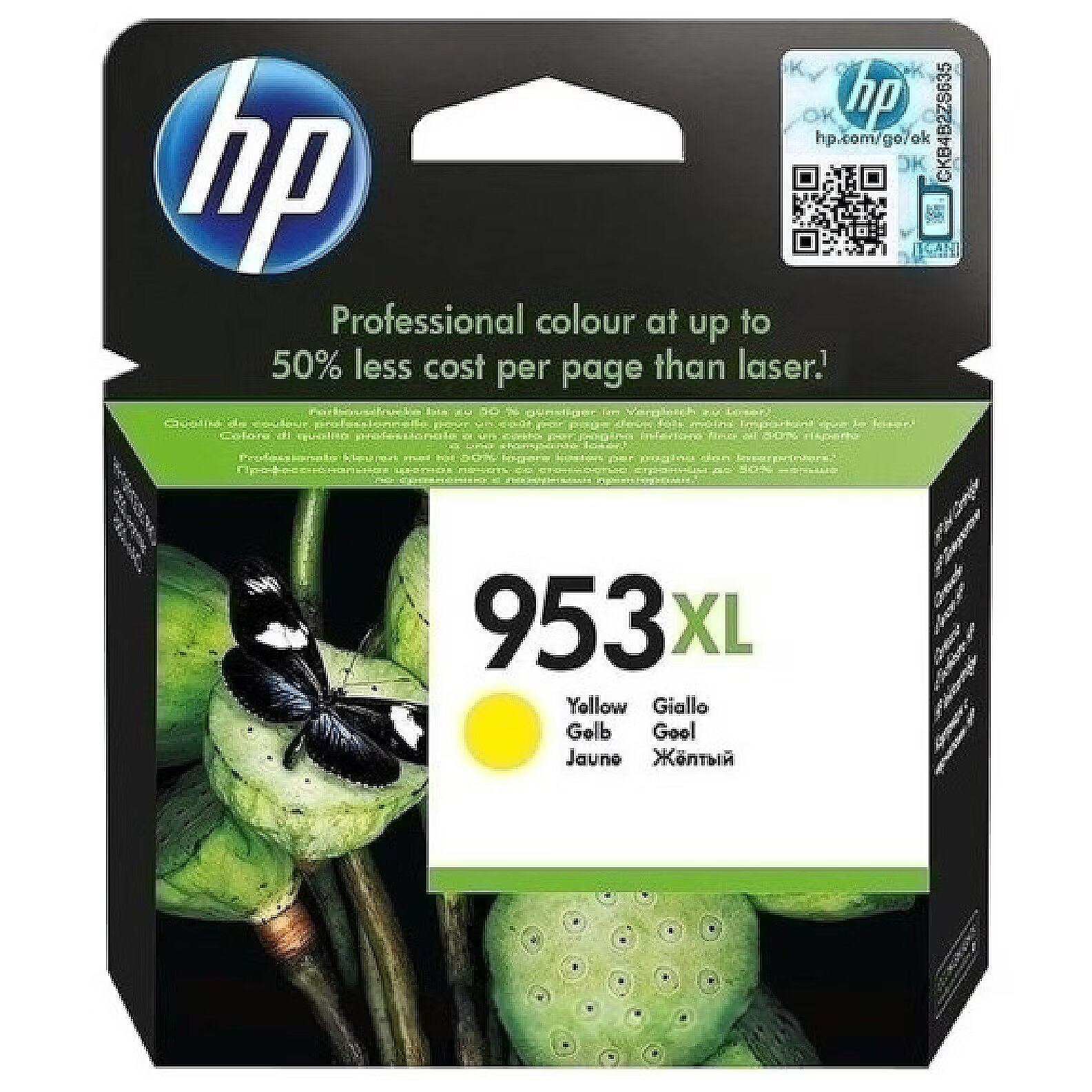 Hewlett Packard HP 953XL High Yield Yellow Original Ink Cartridge (1600 pages) (F6U18AE)