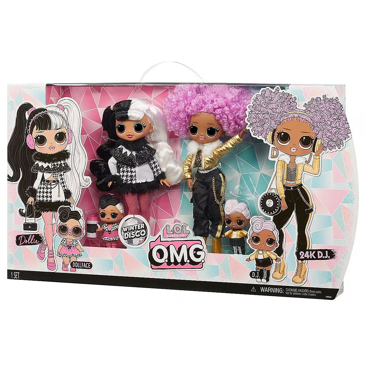 MGA Zestaw lalek Surprise Winter Disco OMG Dollie 24K DJ