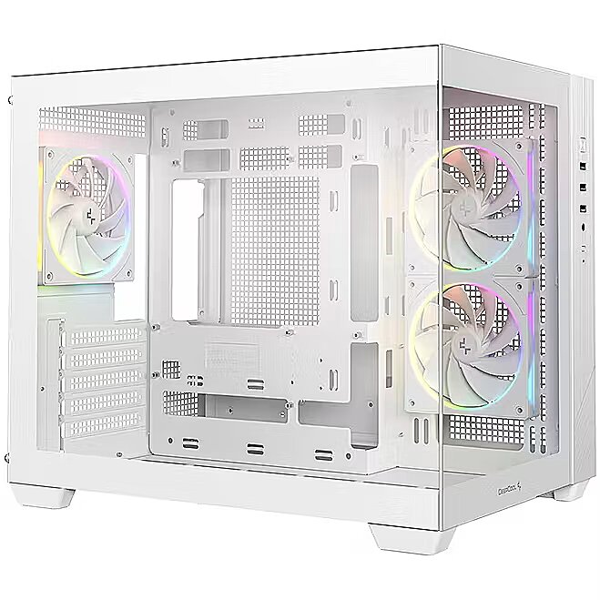 DeepCool CG330 3F WH, Tempered Glass, White (R-CG330-WHNGM3-G)