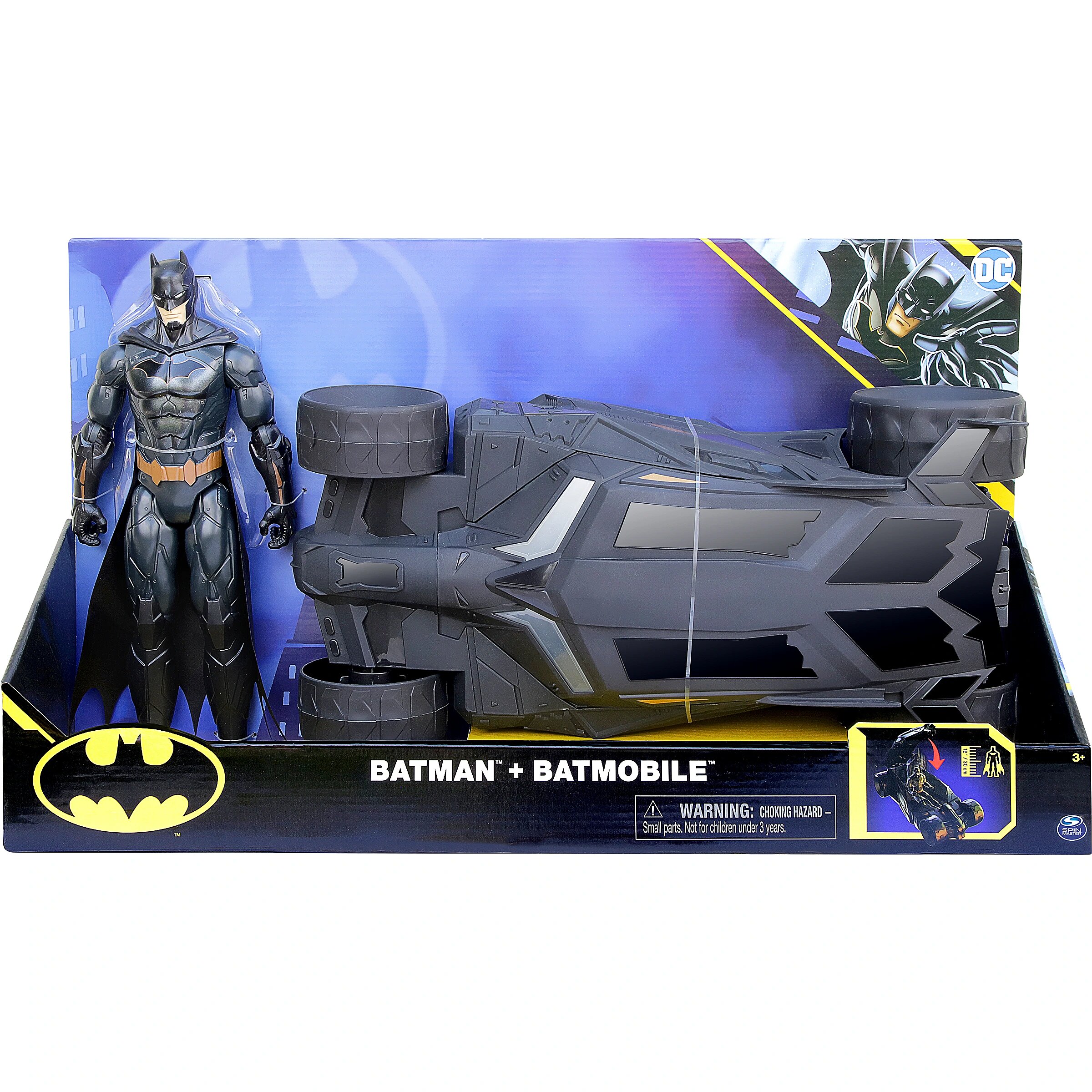 Spin Master Spin Master Batman Batmobile Toy Vehicle (with opening top and  30 cm Batman action figure) (6064628)