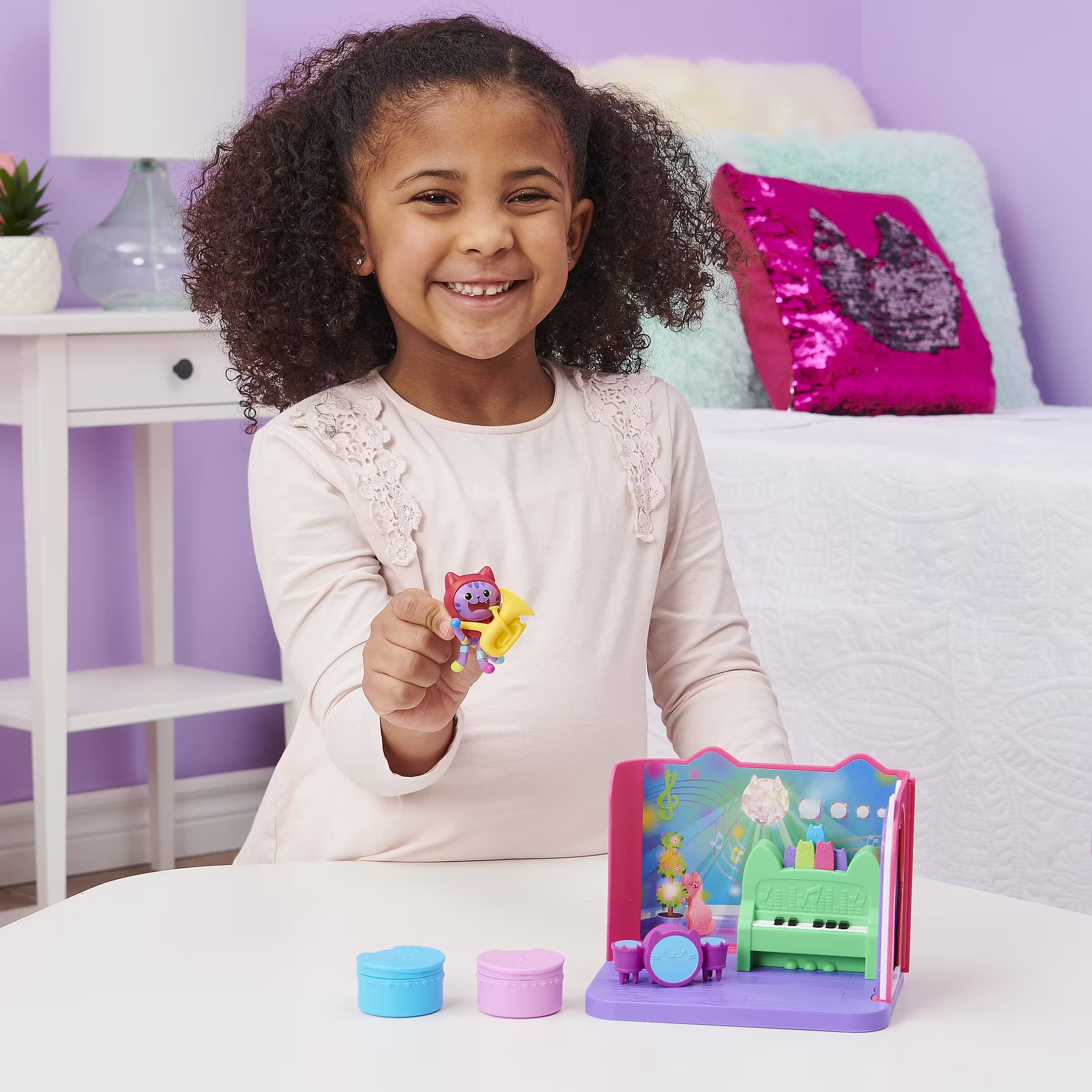 Spin Master Gabby's Dollhouse Set Figurine Musicali 14 Pezzi: Con DJ Musicat E Altri Gattini