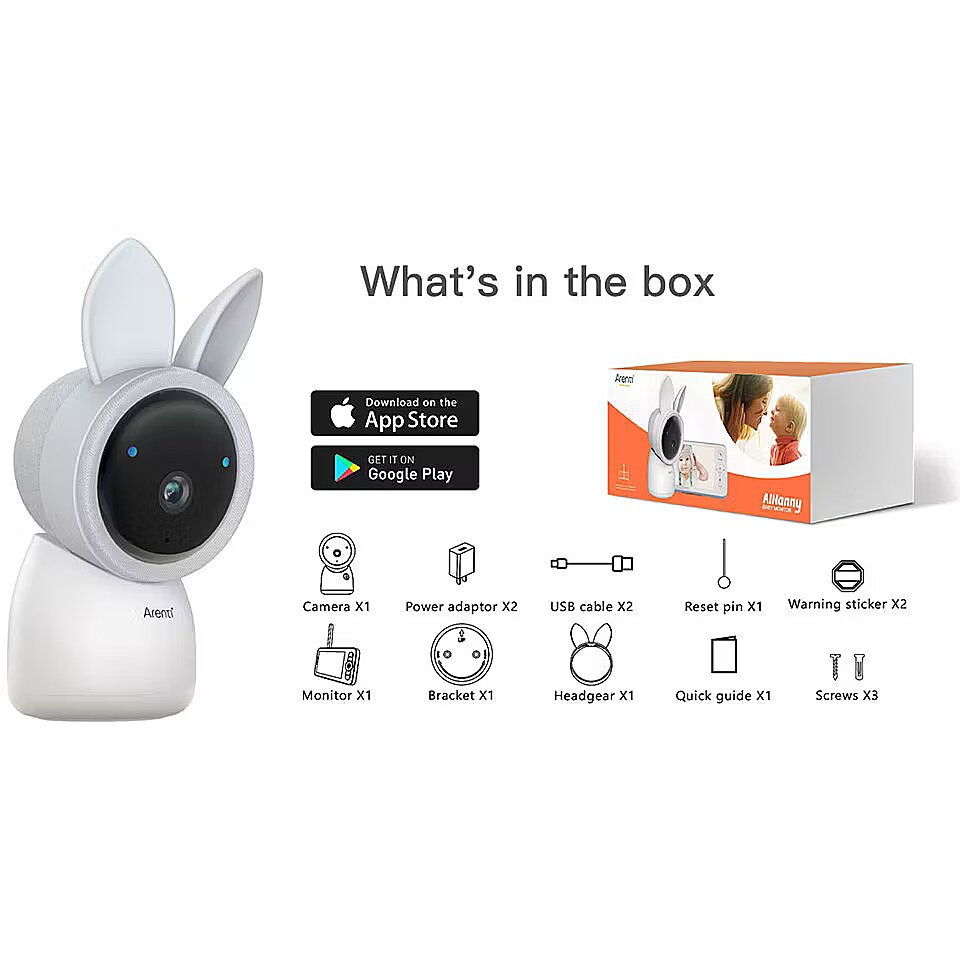 Arenti Alnanny-3 Baby Monitor Kit (AINANNY-3) - Main Image