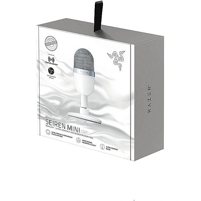 Razer Seiren X Condenser Streaming Microphone Mercury White Wired Rz19 R3m1