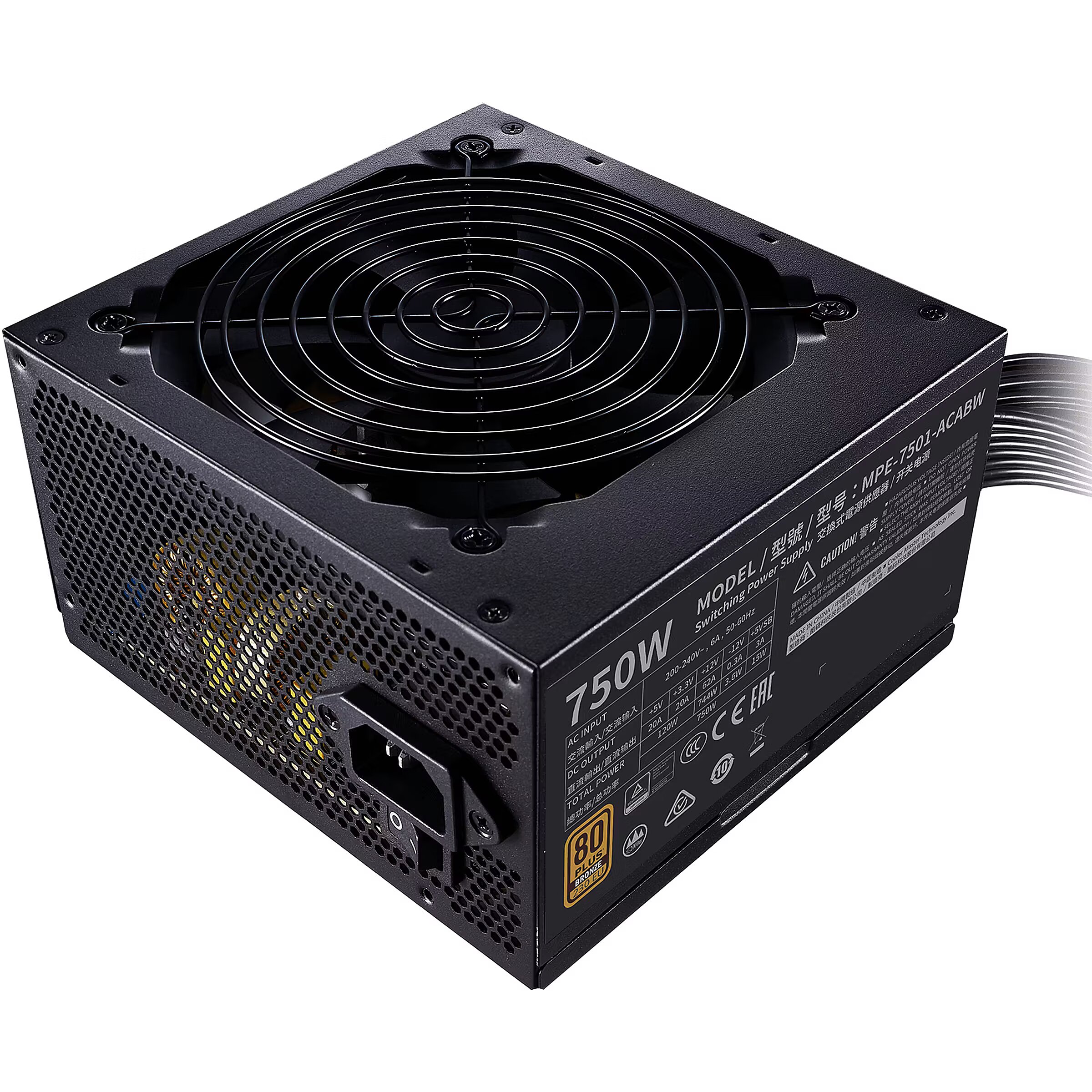 Cooler Master MWE Bronze V2, 750W, 80PLUS Bronze (MPE-7501-ACABW-BEU)