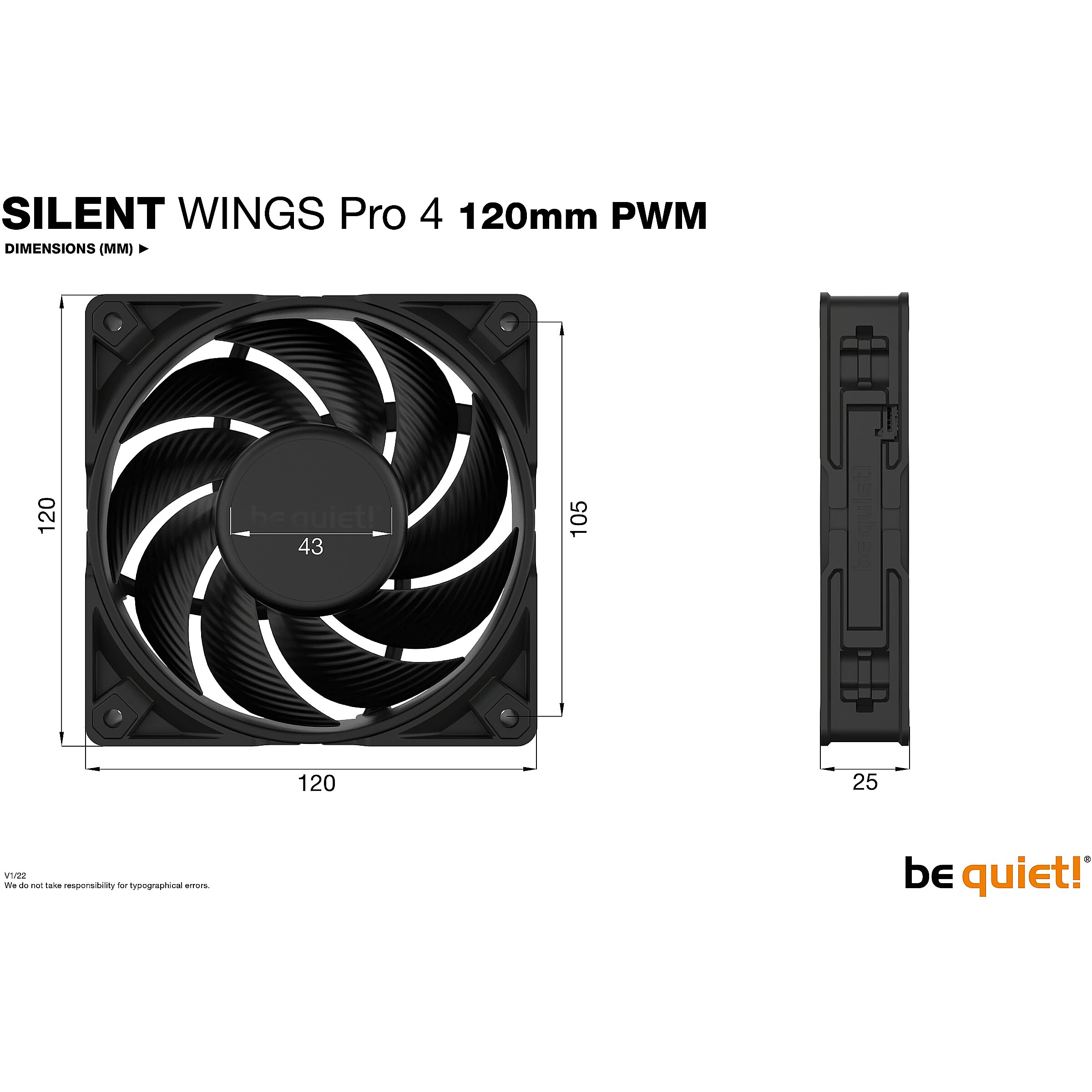 be quiet! SILENT WINGS PRO 4 120mm PWM 