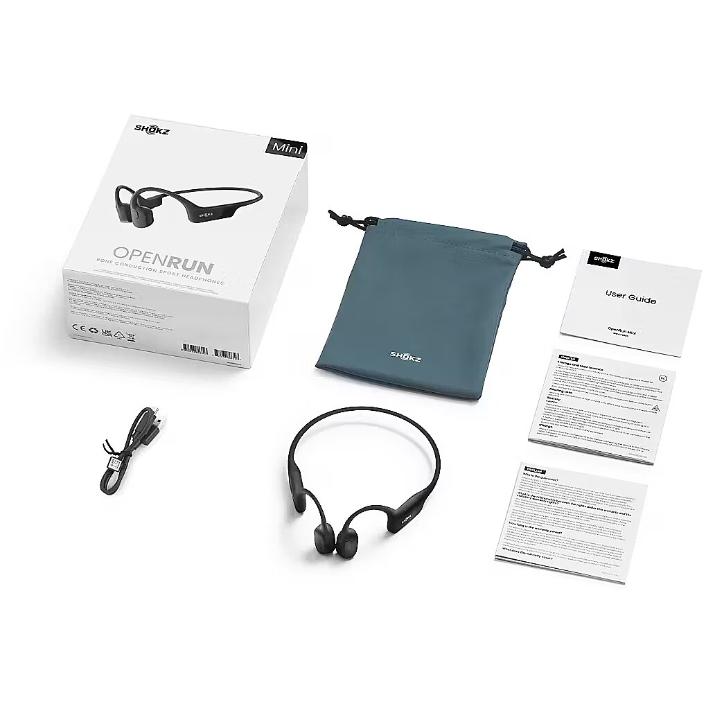 Shokz OpenRun Mini Black Bluetooth Wireless Bone Conduction