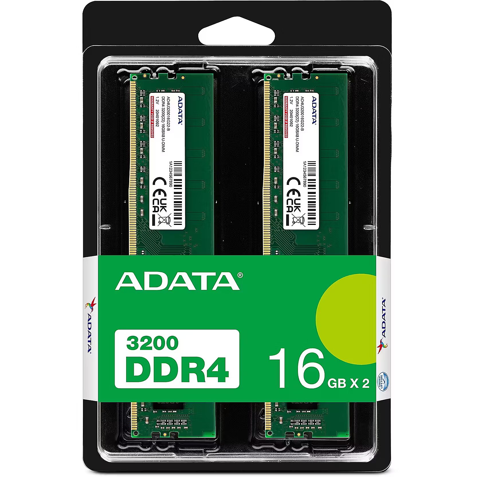 ADATA Premier, DDR4, 32GB, 3200MHz, CL22, Kit of 2 (AD4U320016G22