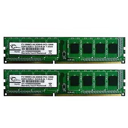 Value, DDR3, 4GB, 1333MHz, CL9, Kit of (F3-10600CL9D-4GBNS)
