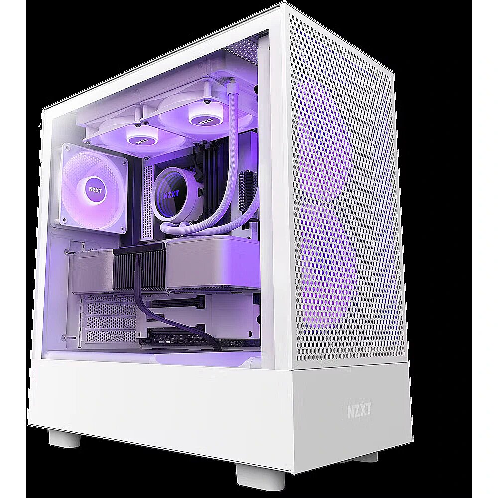 NZXT H5 Flow RGB, Tempered Glass, White (CC-H51FW-R1)
