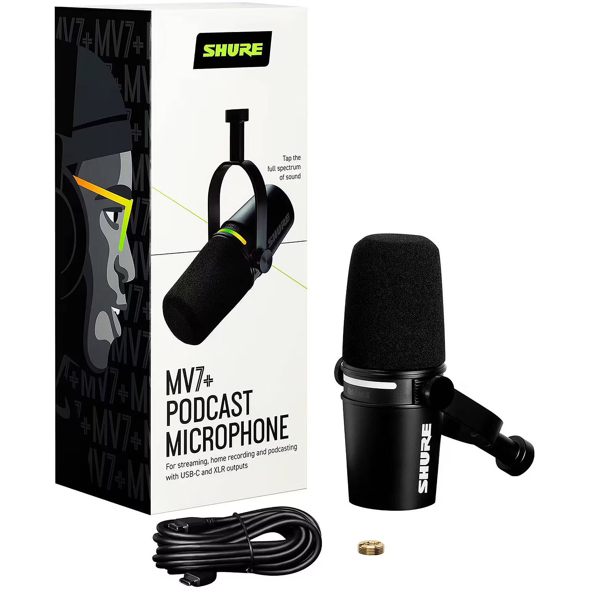 Shure MV7+ Podcast Microphone (MV7+-K)